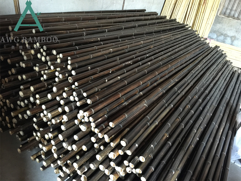 Dark Brown Bamboo Poles